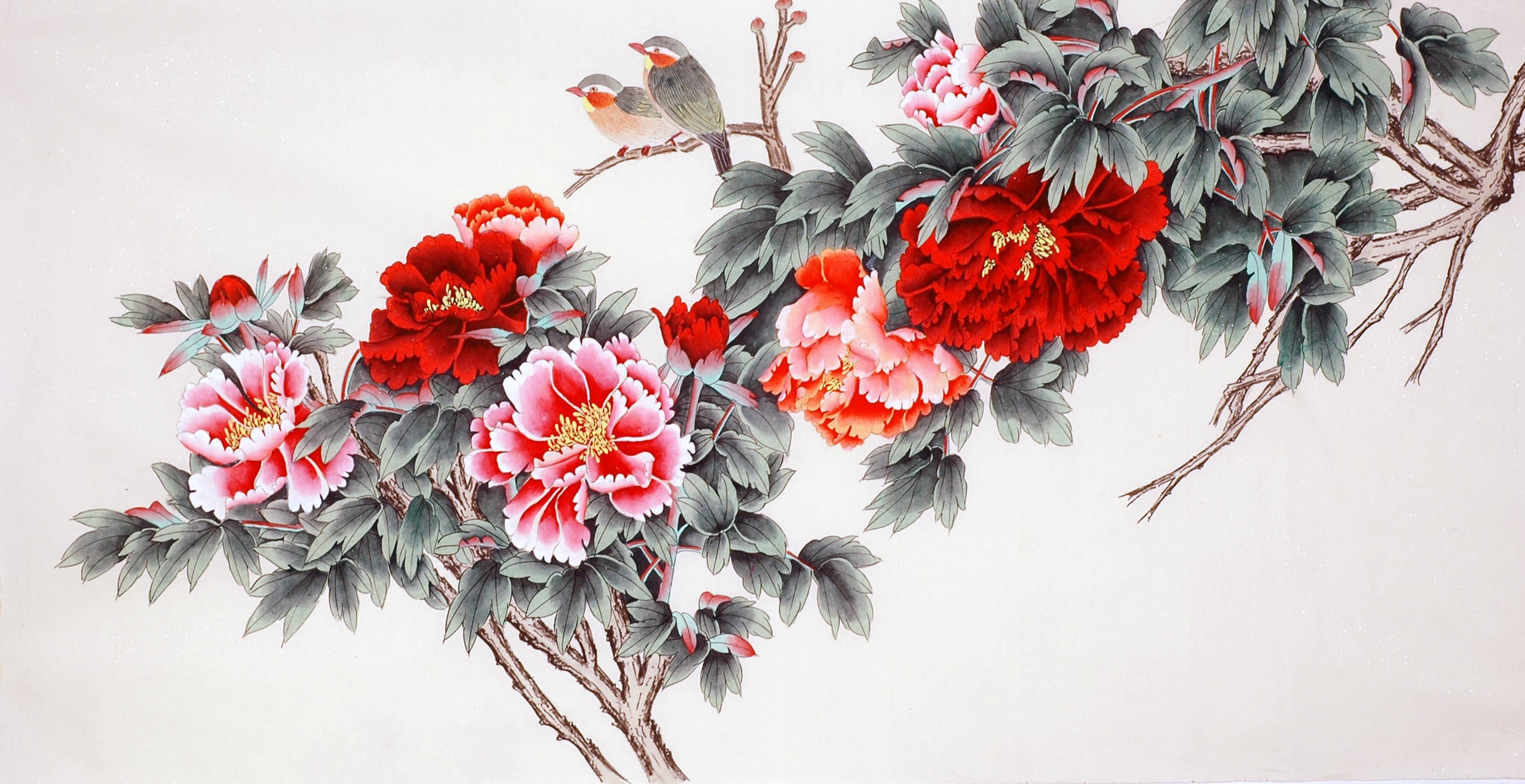 Chinese Peony Painting - CNAG008672