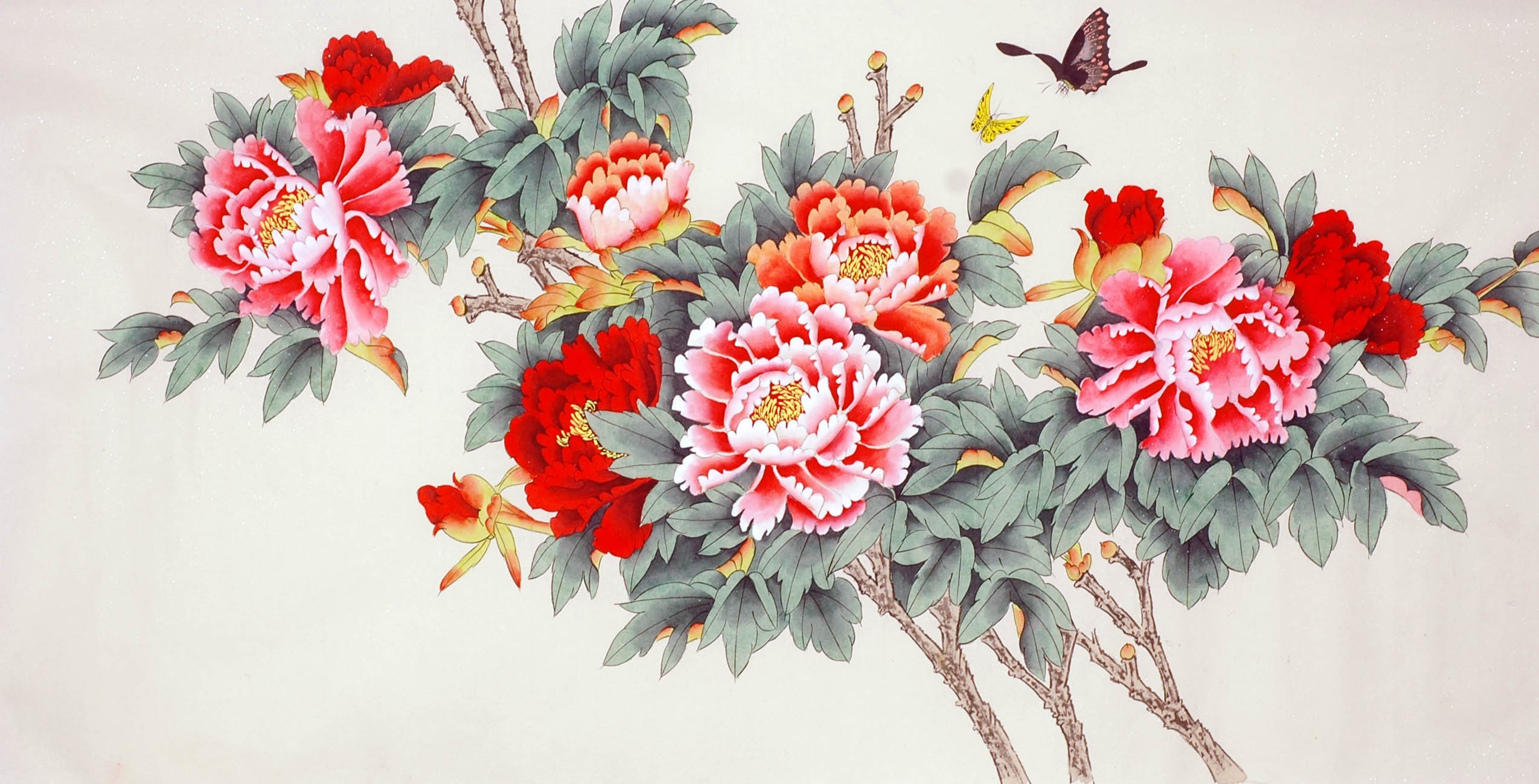 Chinese Peony Painting - CNAG008674
