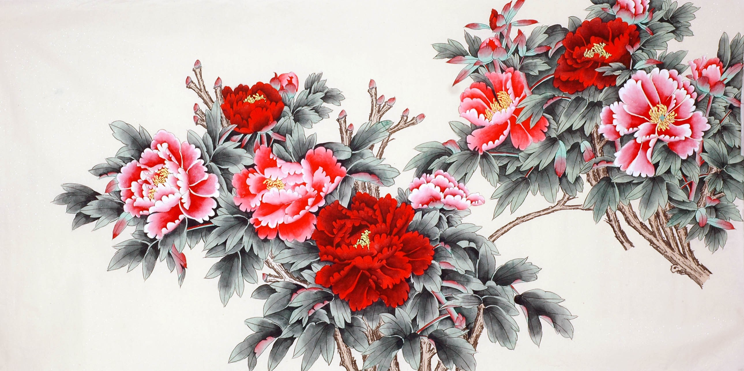 Chinese Peony Painting - CNAG008677