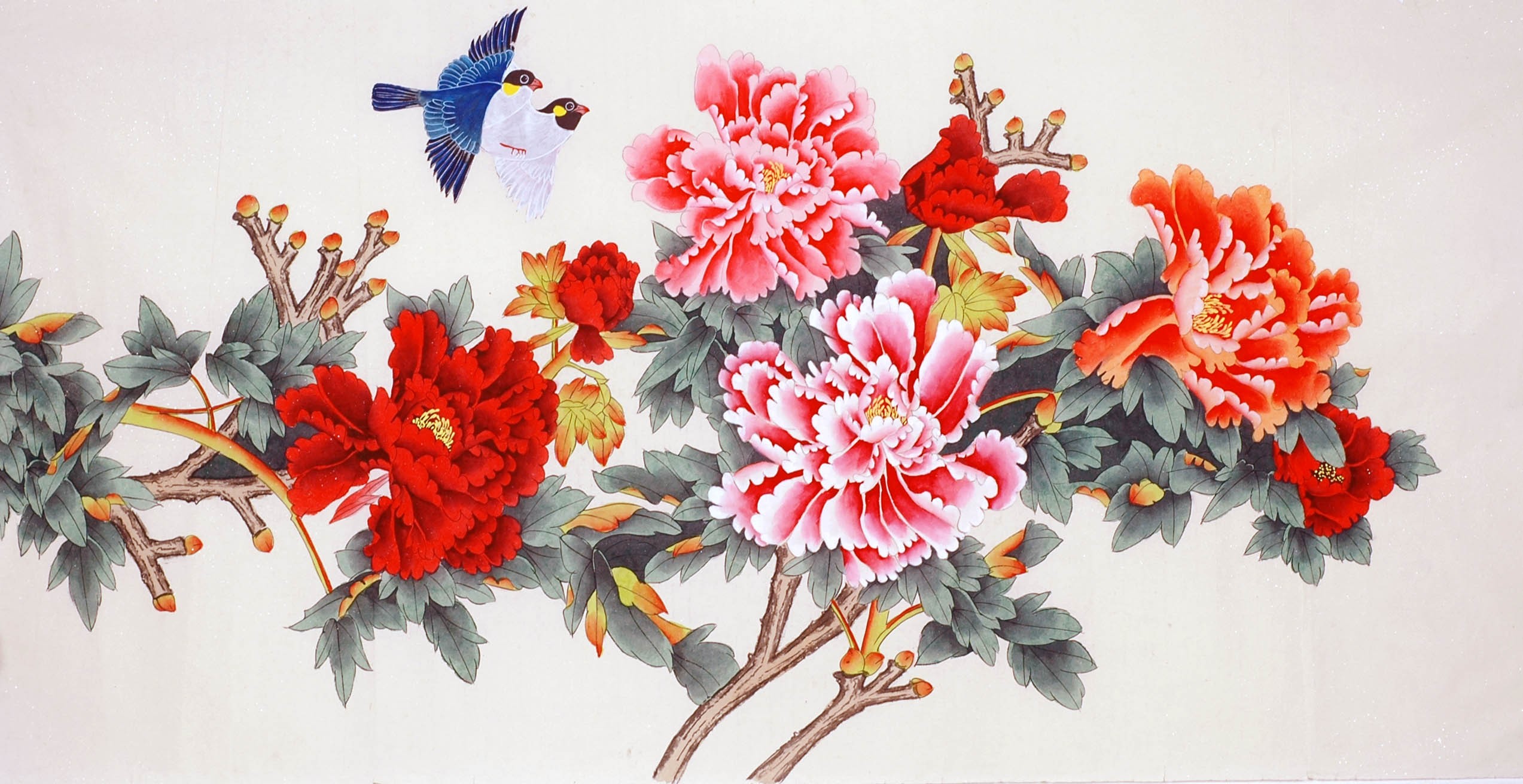 Chinese Peony Painting - CNAG008678