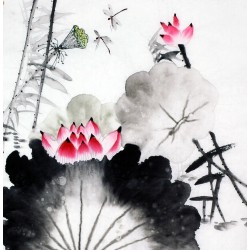 Chinese Lotus Painting - CNAG008680