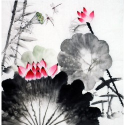 Chinese Lotus Painting - CNAG008681