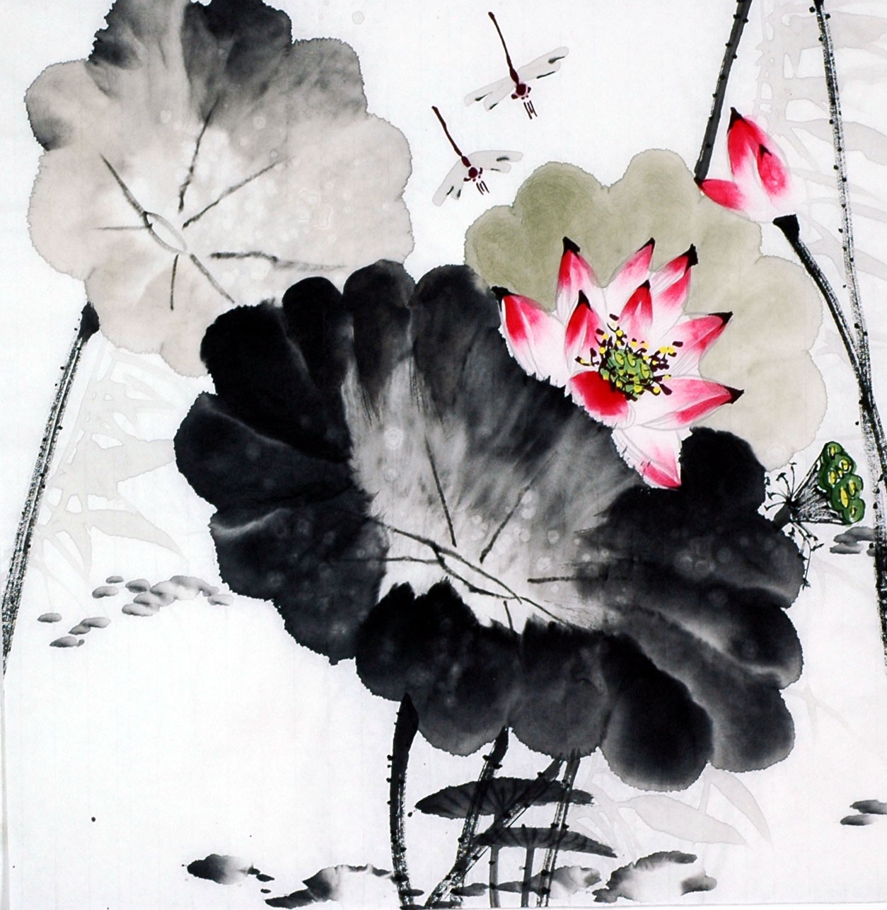 Chinese Lotus Painting - CNAG008683