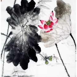 Chinese Lotus Painting - CNAG008684