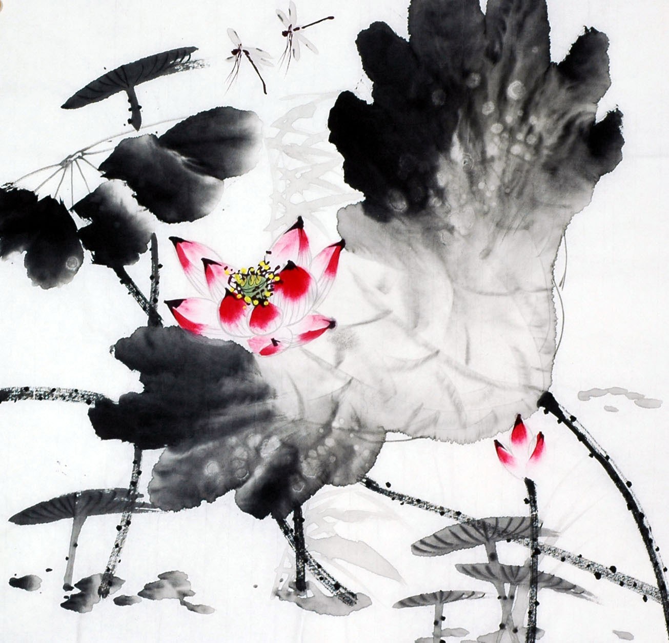 Chinese Lotus Painting - CNAG008687