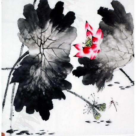 Chinese Lotus Painting - CNAG008689