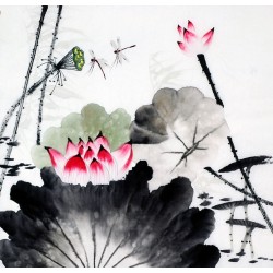 Chinese Lotus Painting - CNAG008692