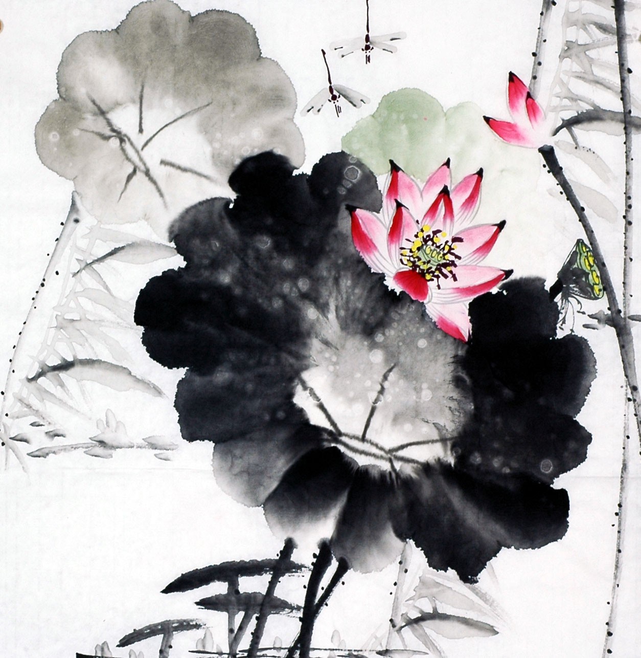 Chinese Lotus Painting - CNAG008693