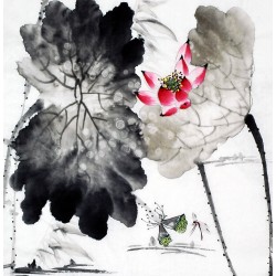 Chinese Lotus Painting - CNAG008694