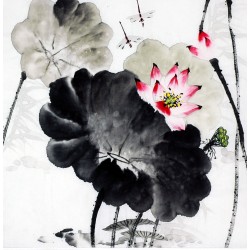 Chinese Lotus Painting - CNAG008695