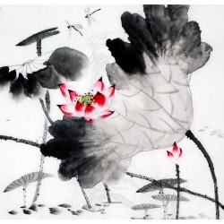 Chinese Lotus Painting - CNAG008696