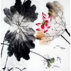 Chinese Lotus Painting - CNAG008697