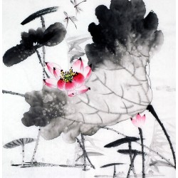 Chinese Lotus Painting - CNAG008698