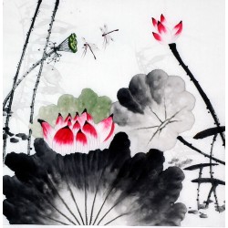 Chinese Lotus Painting - CNAG008699