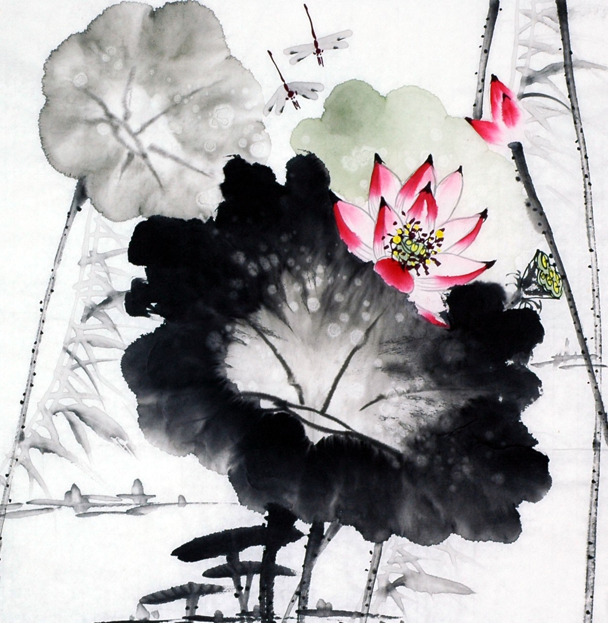 Chinese Lotus Painting - CNAG008700