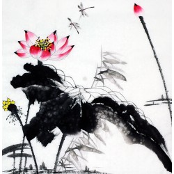 Chinese Lotus Painting - CNAG008702