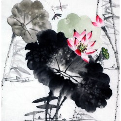 Chinese Lotus Painting - CNAG008704
