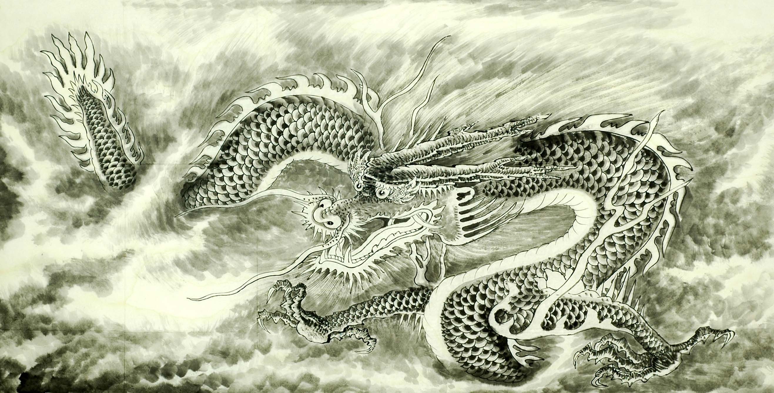 Chinese Dragon Painting - CNAG008723