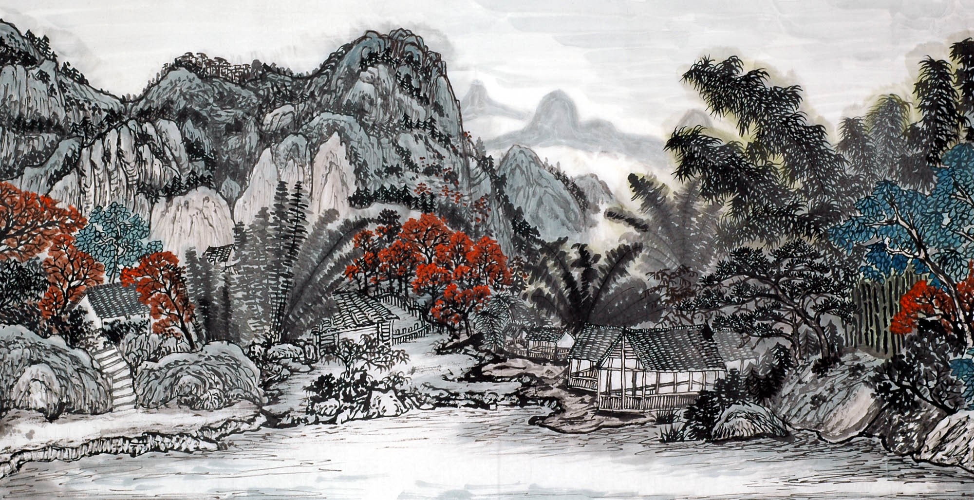 Chinese Landscape Painting - CNAG008782
