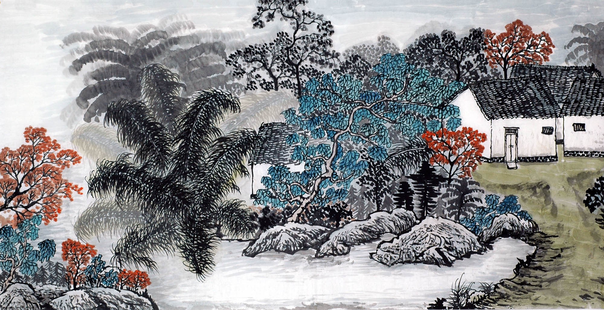 Chinese Landscape Painting - CNAG008783