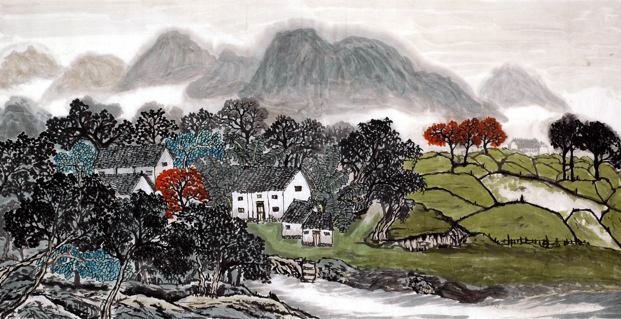 Chinese Landscape Painting - CNAG008785