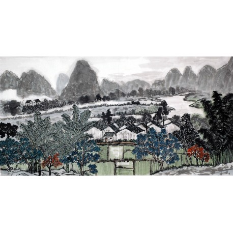 Chinese Landscape Painting - CNAG008786