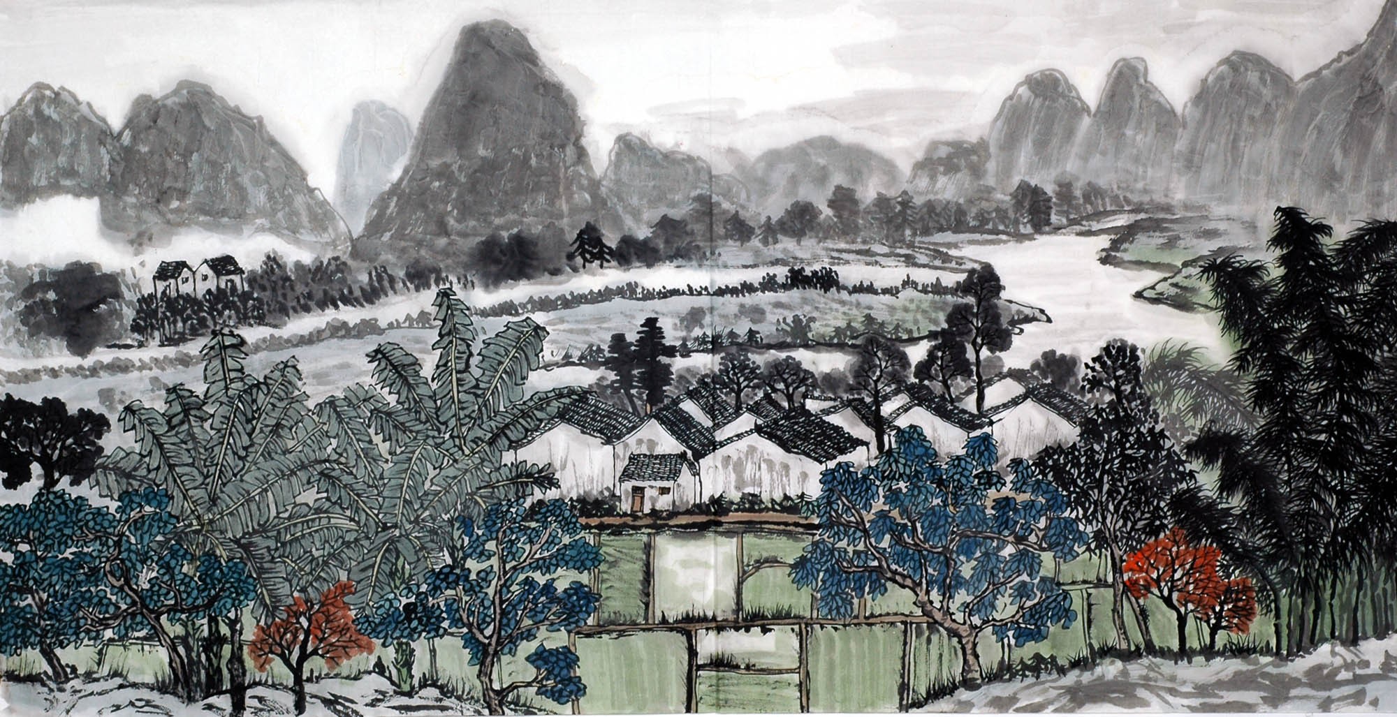 Chinese Landscape Painting - CNAG008786