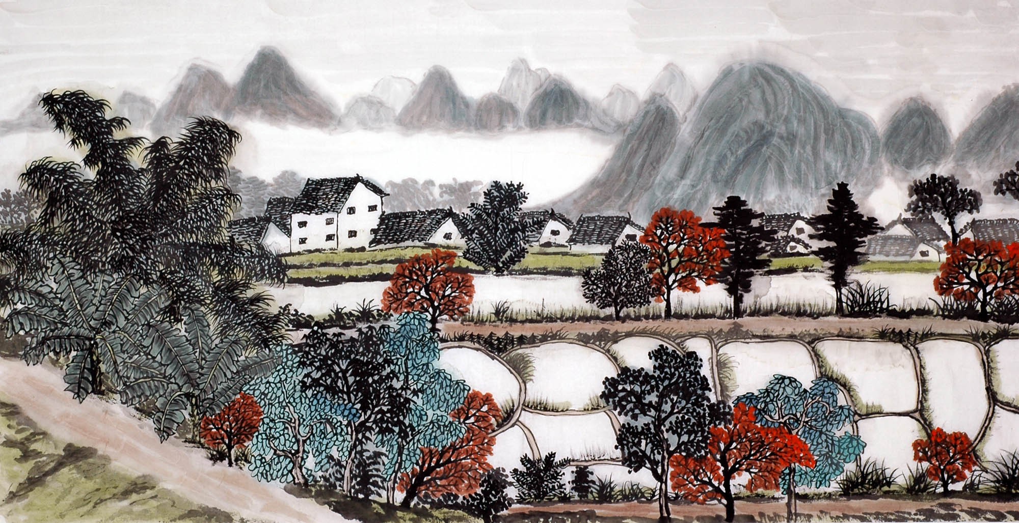 Chinese Landscape Painting - CNAG008787