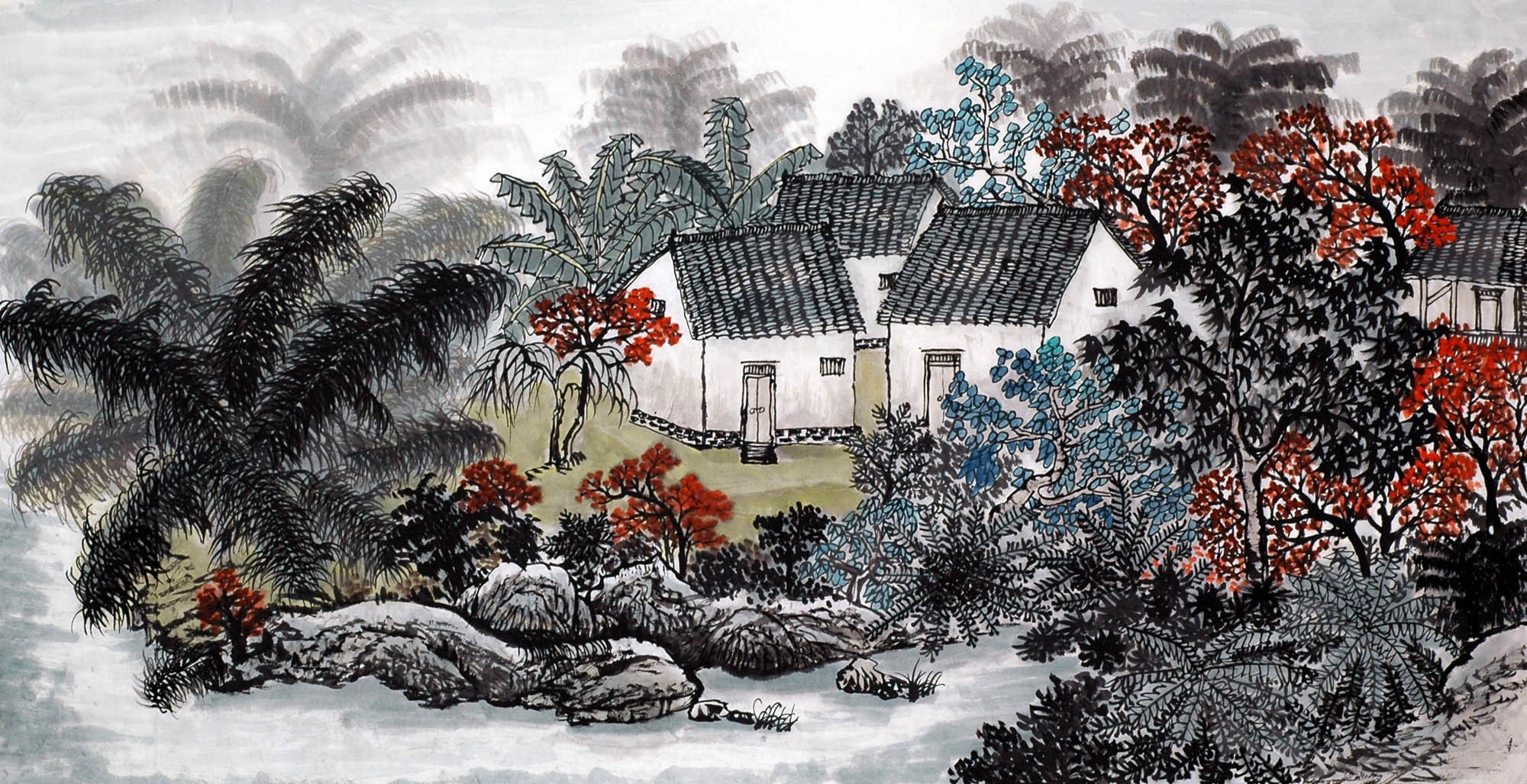 Chinese Landscape Painting - CNAG008800