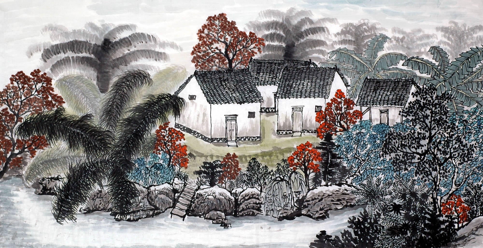 Chinese Landscape Painting - CNAG008801