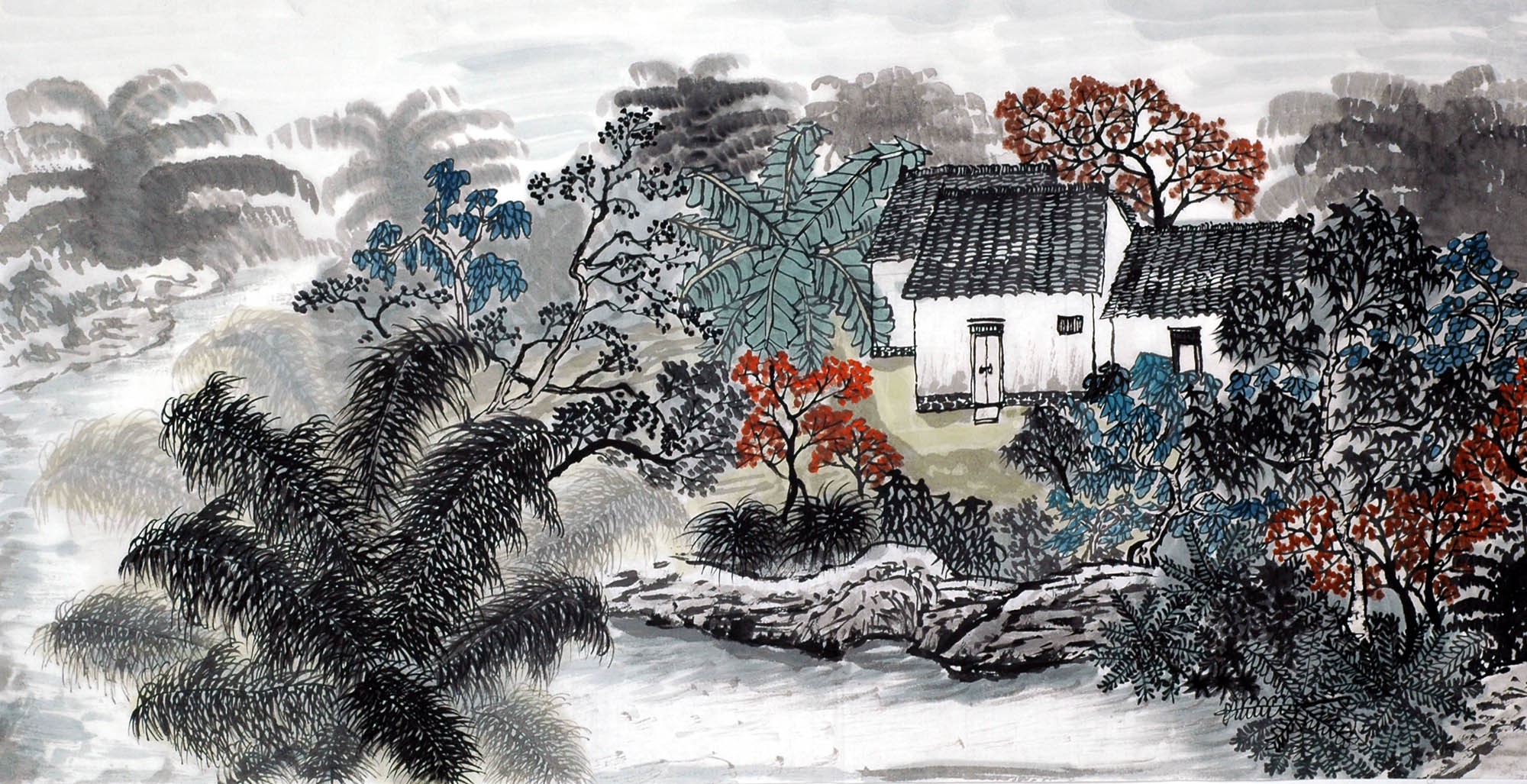 Chinese Landscape Painting - CNAG008802