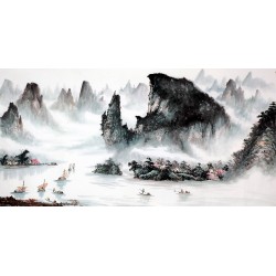 Chinese Landscape Painting - CNAG008808