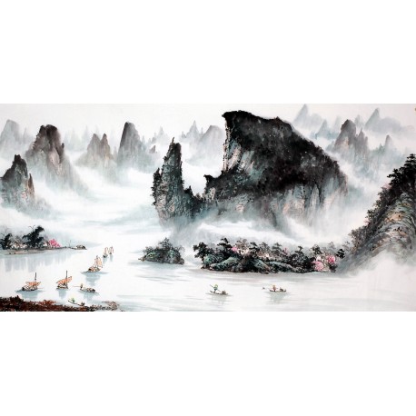 Chinese Landscape Painting - CNAG008808