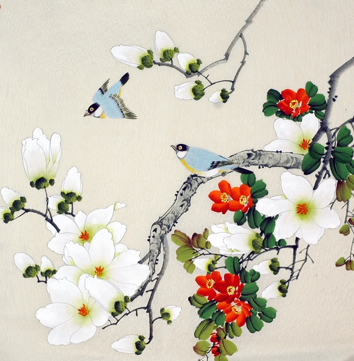 Chinese Flowers&Trees Painting - CNAG008825