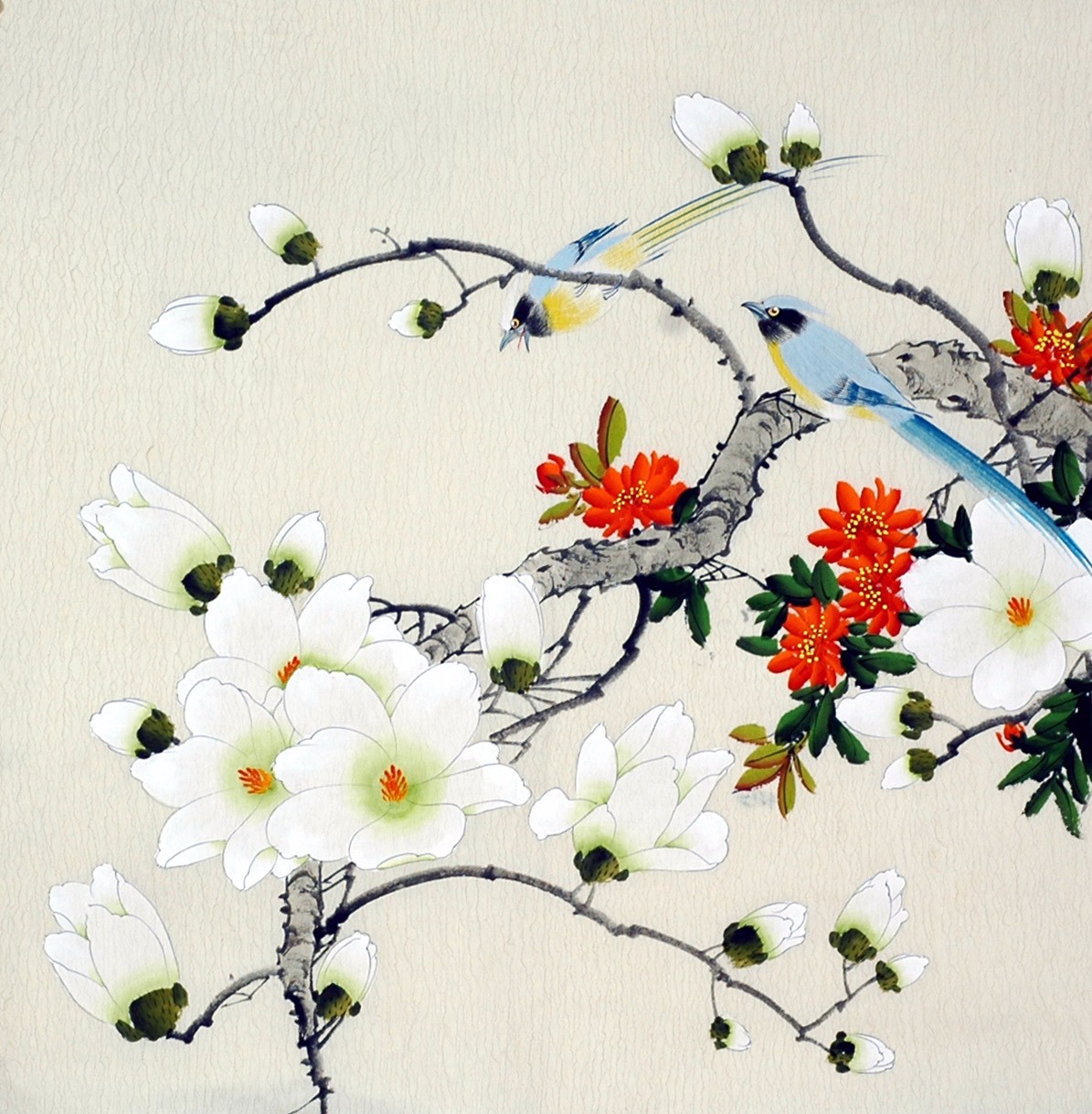 Chinese Flowers&Trees Painting - CNAG008836