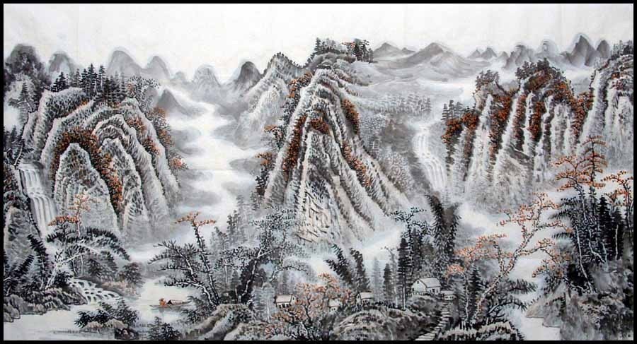 Chinese Landscape Painting - CNAG008845