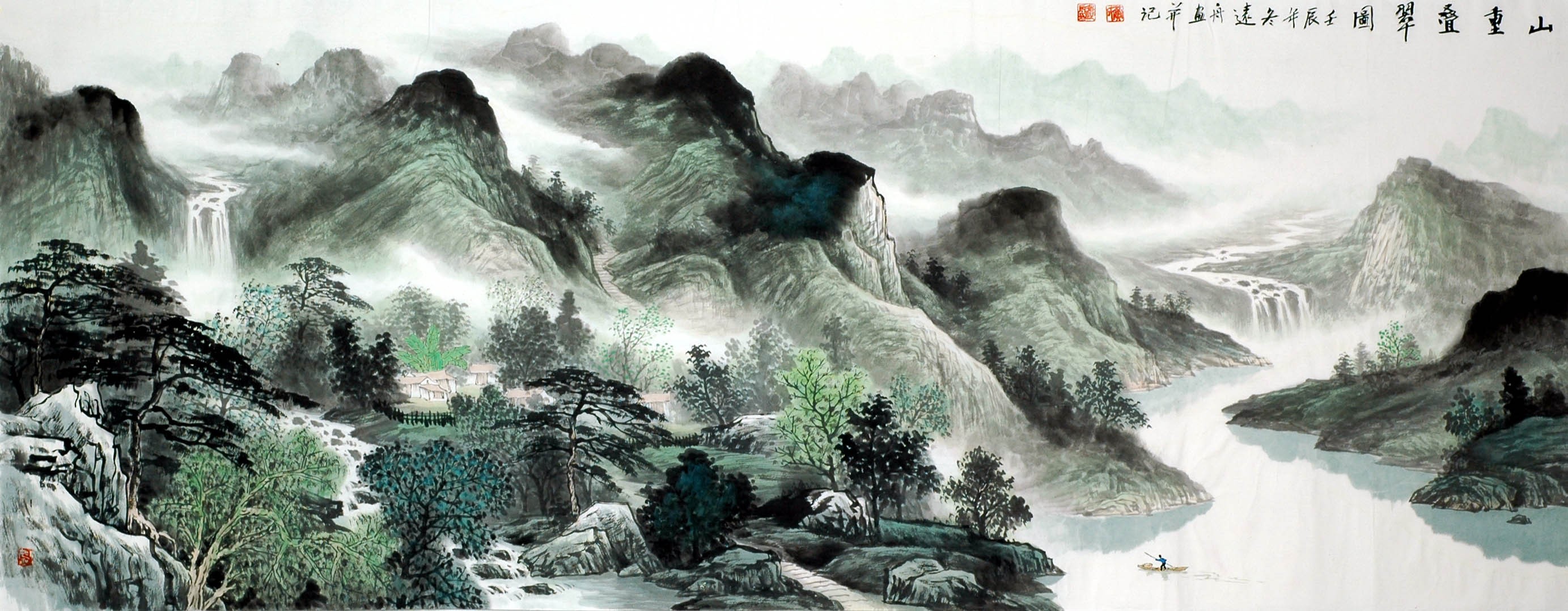 Chinese Landscape Painting - CNAG008850