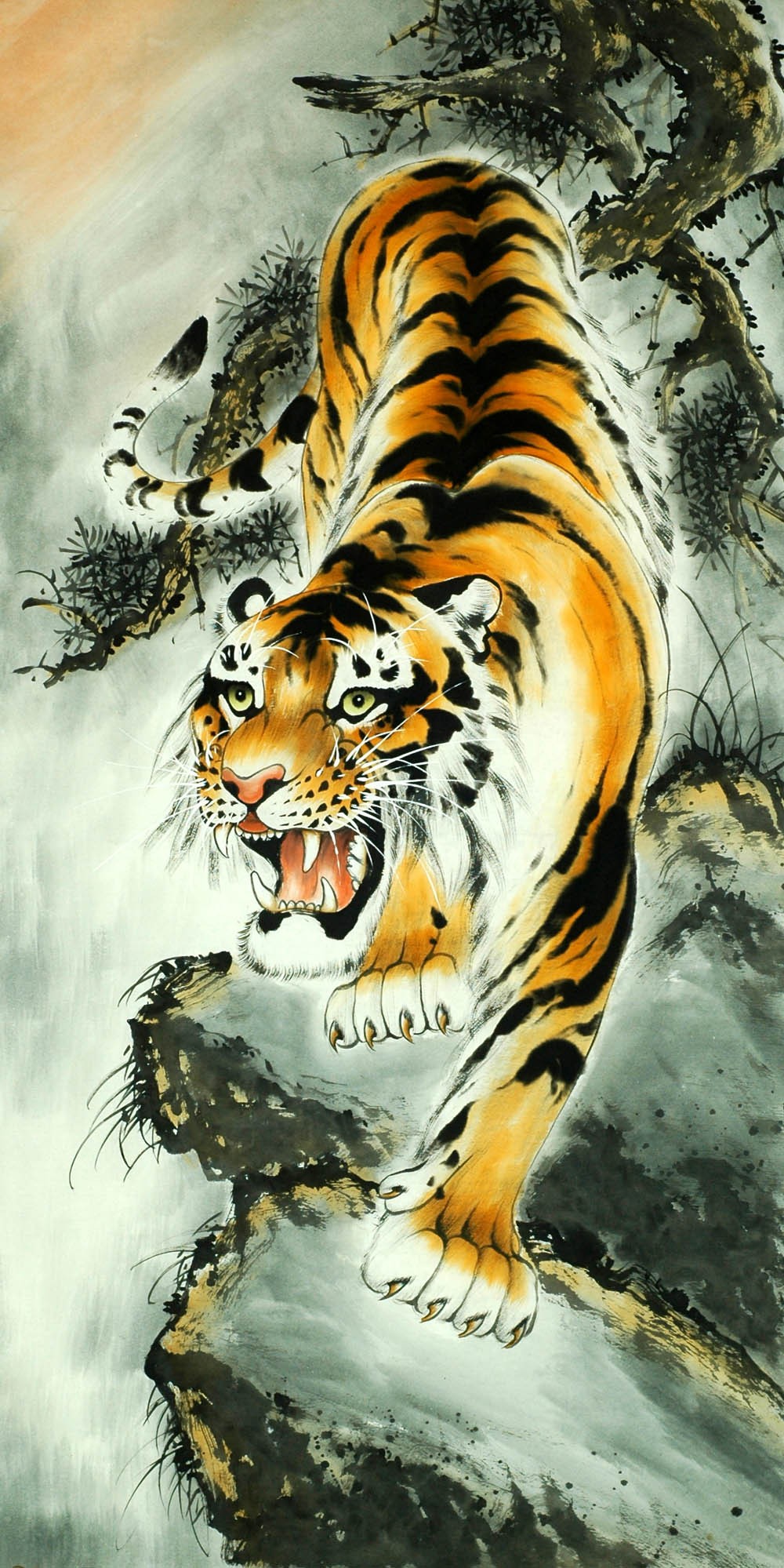 Chinese Tiger Painting - CNAG008855