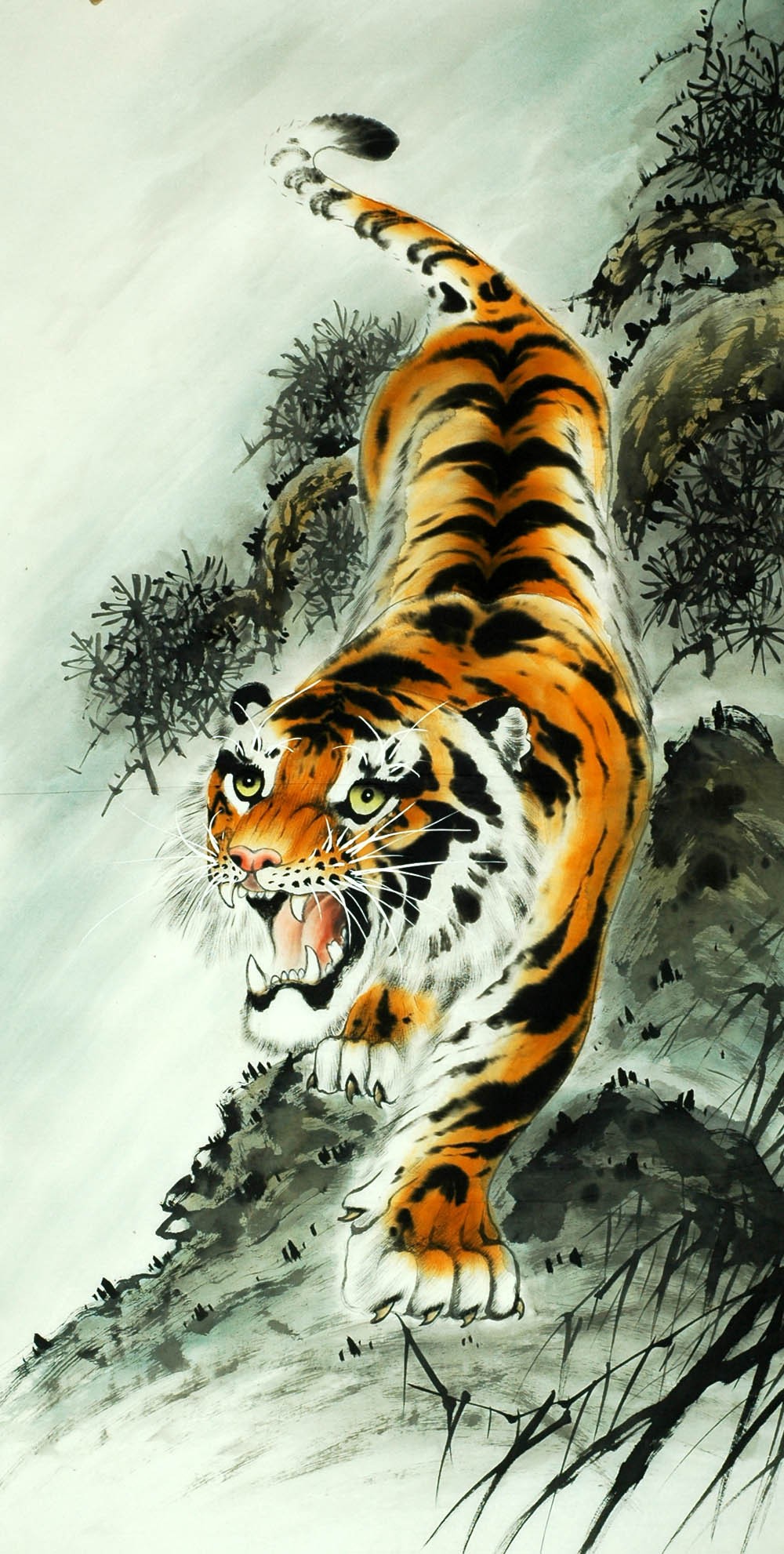 Chinese Tiger Painting - CNAG008862