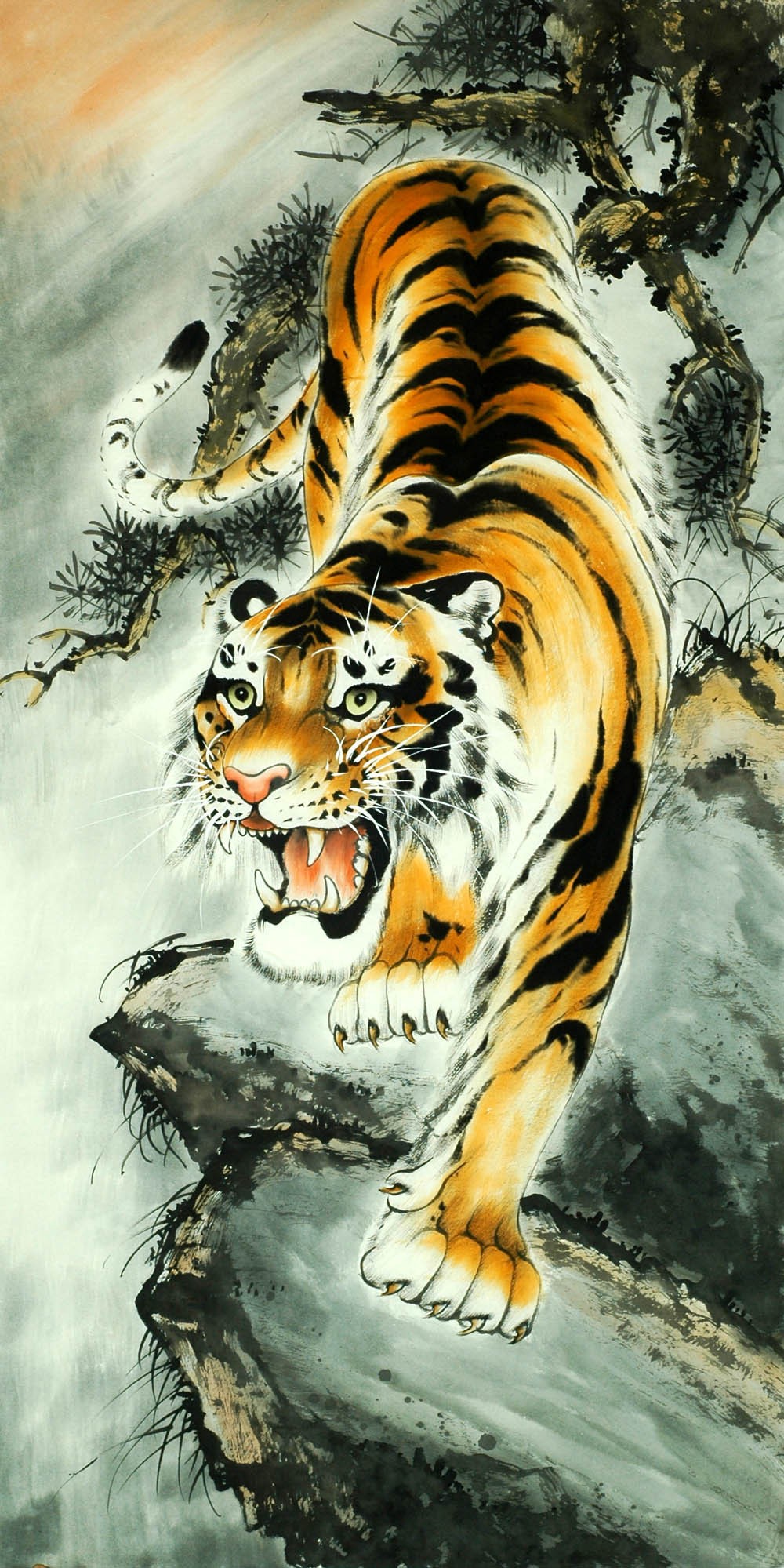 Chinese Tiger Painting - CNAG008866