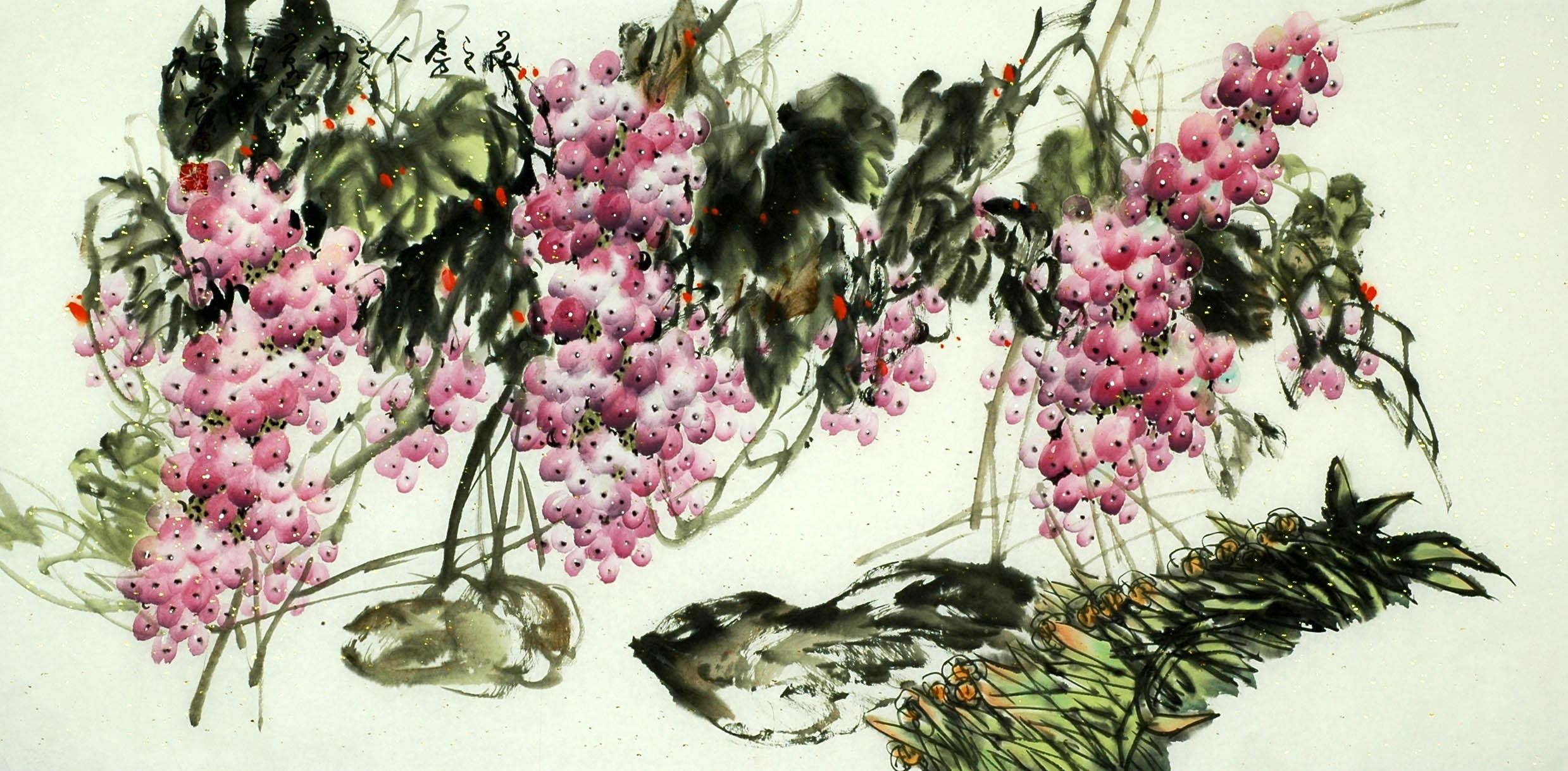 Chinese Grapes Painting - CNAG008871