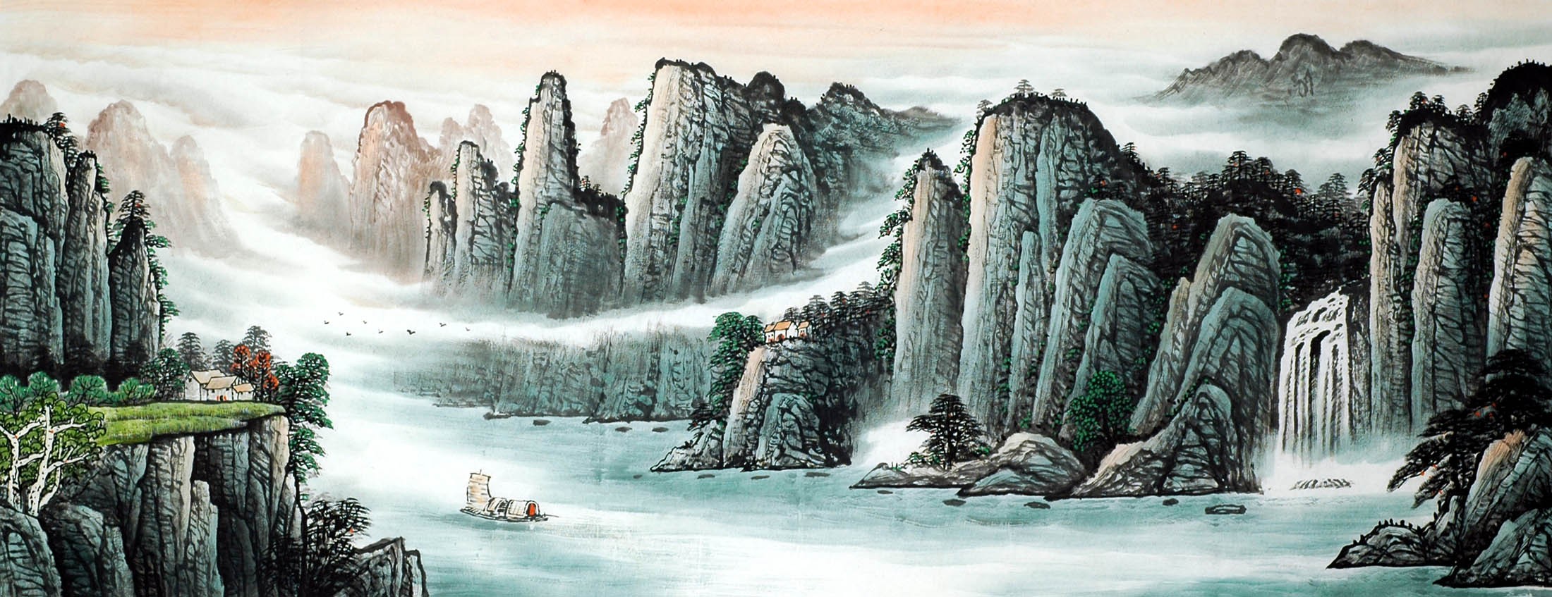 Chinese Landscape Painting - CNAG008879