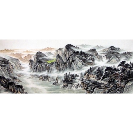 Chinese Landscape Painting - CNAG008892