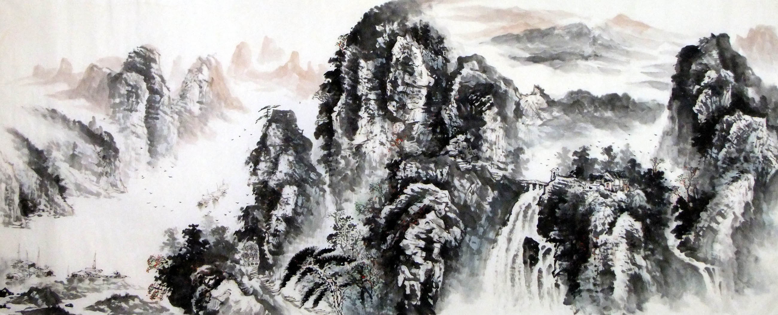 Chinese Landscape Painting - CNAG008902