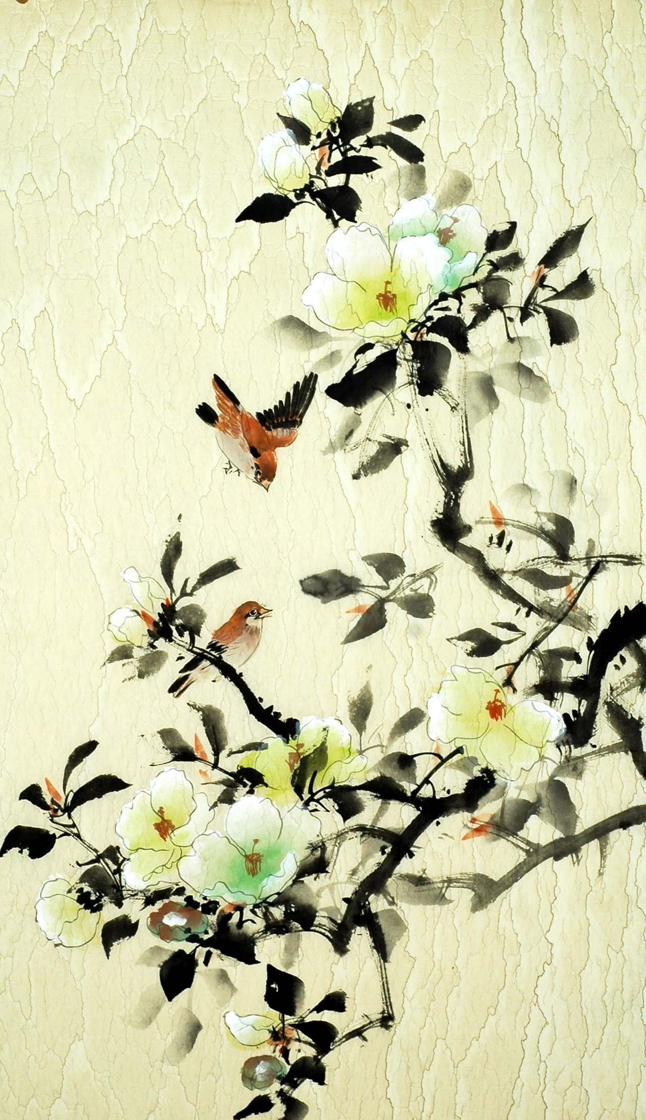 Chinese Flowers&Trees Painting - CNAG008919