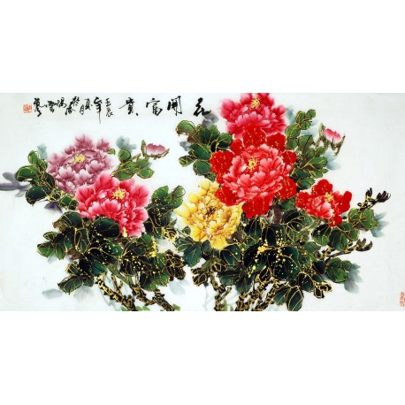 Chinese Peony Painting - CNAG008933