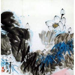 Chinese Lotus Painting - CNAG008985