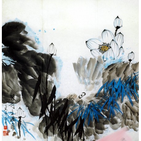 Chinese Lotus Painting - CNAG008985