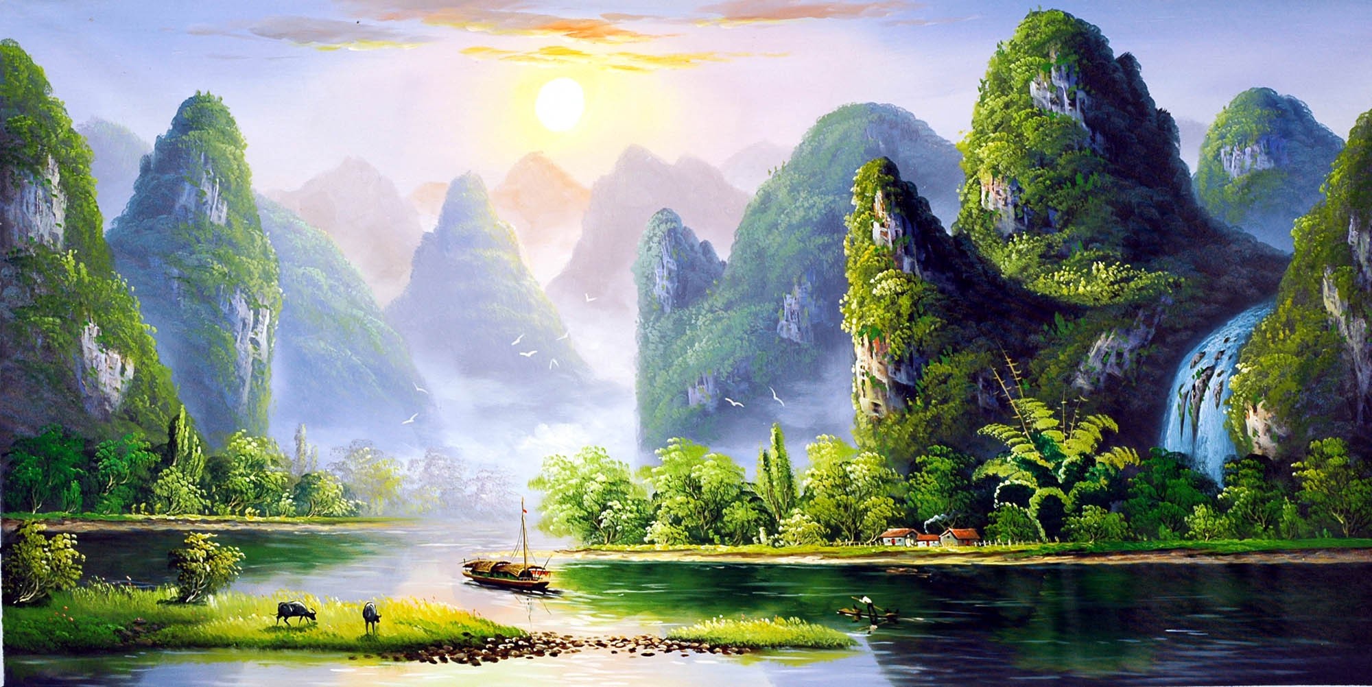 Chinese Landscape Painting - CNAG009028