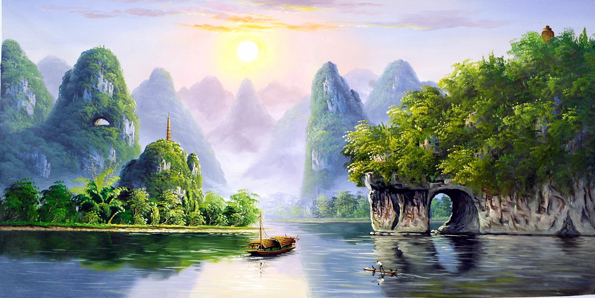 Chinese Landscape Painting - CNAG009029